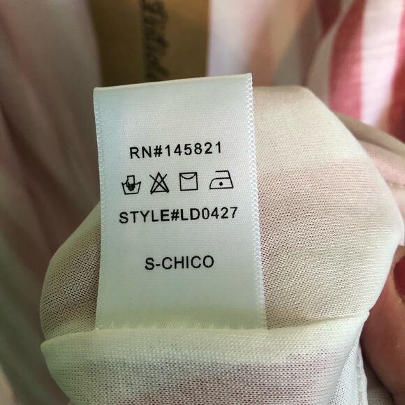 NWT Listicle Red & White Striped Wrap Dress Puff Cap Sleeves - Size Small - Picture 11 of 11